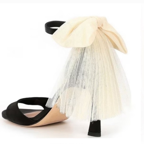 ANTONIO MELANI x Born on Fifth Elle Satin Tulle Bow Back Heels - Picture 6 of 8
